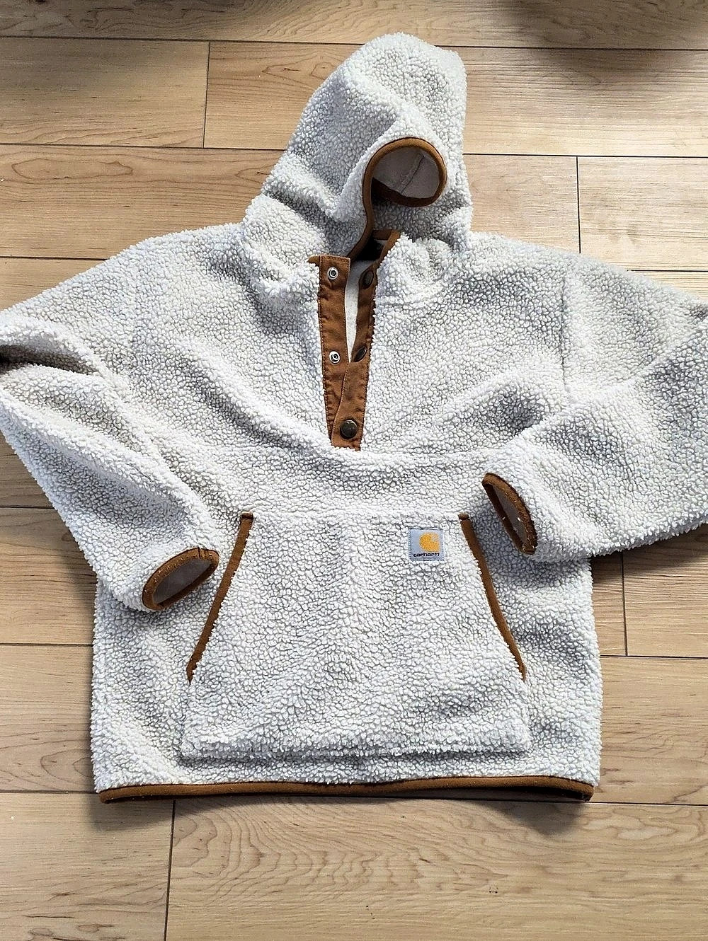 Carhartt Kifs Relaxed Fit Fleece Snap-Front Pullover Size Medium